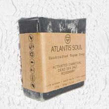Load image into Gallery viewer, Activated Charcoal + Dead Sea Salt + Rosemary Handmade Soap