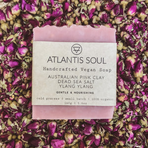 Dead Sea Salt + Rose Water + Ylang Ylang Handmade Soap